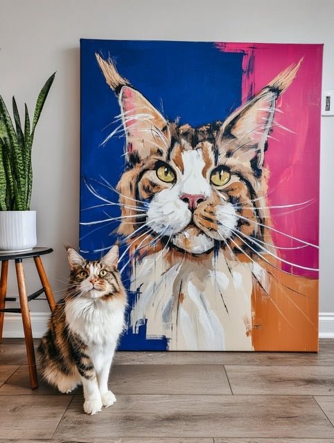 Vibrant Brush - Huisdierportret - Pawesome Prints