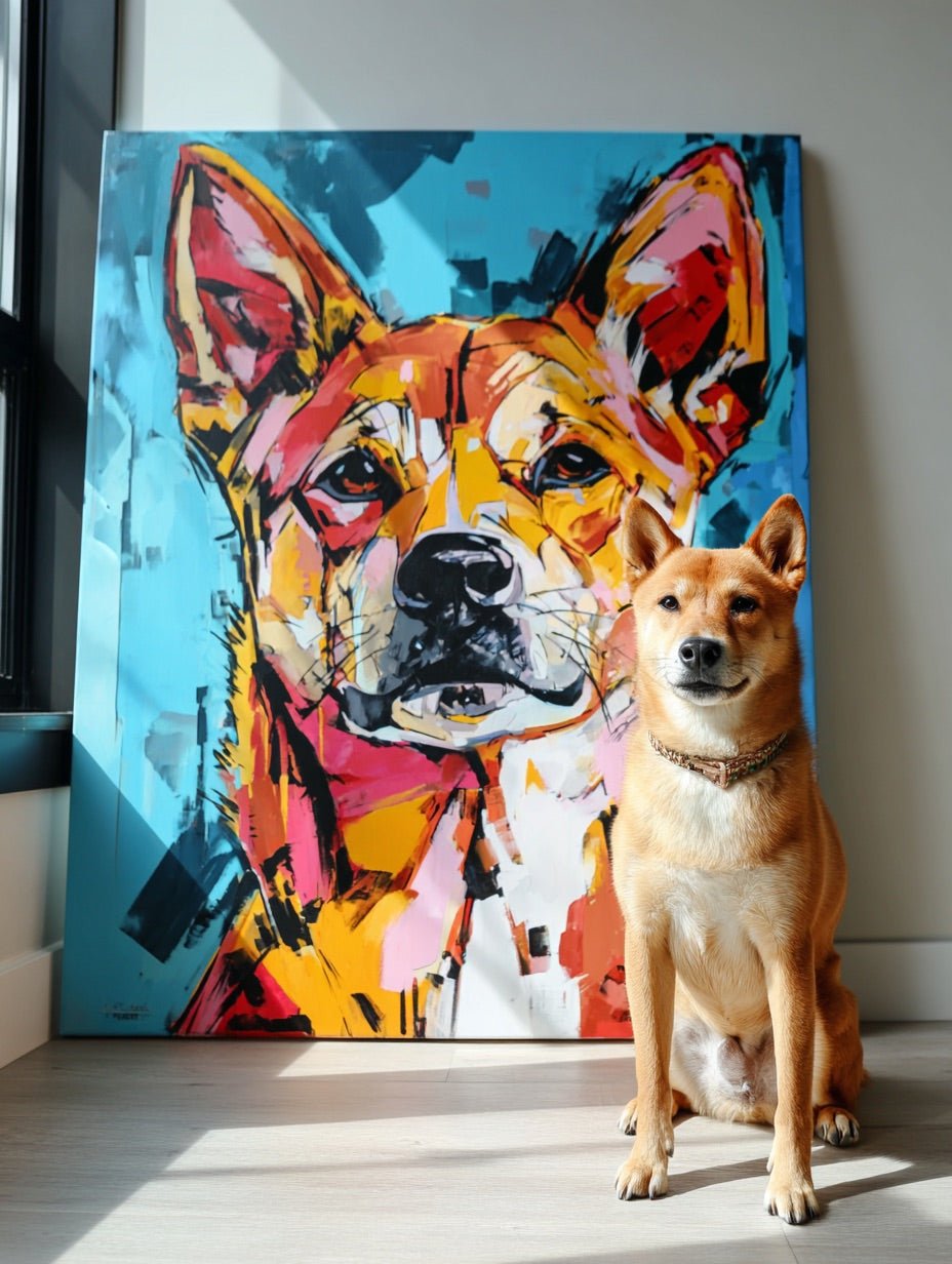 Vibrant Brush - Huisdierportret - Pawesome Prints
