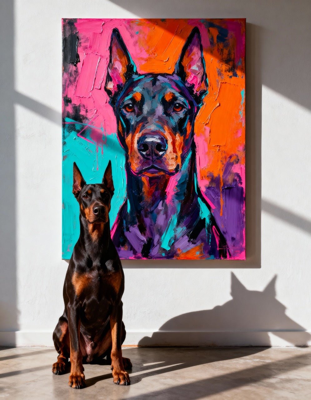 Vibrant Brush - Huisdierportret - Pawesome Prints
